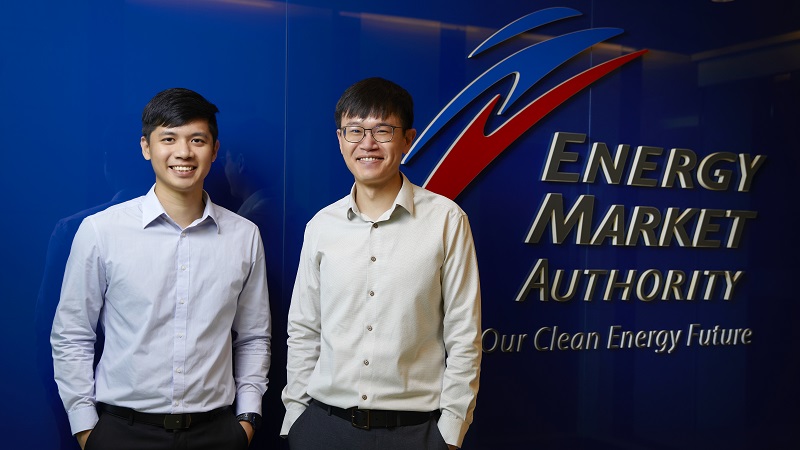 Clarence Heng and Bobby Tan from the Energy Technologies Department at the Energy Market Authority
