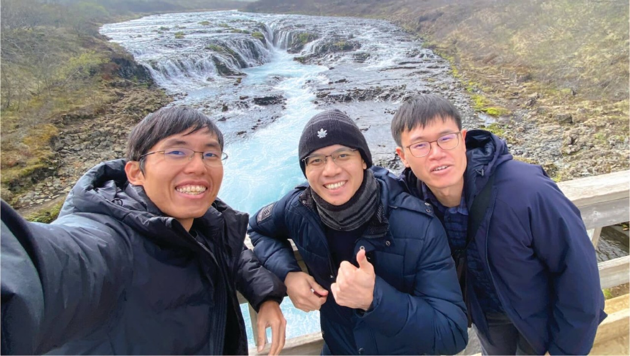 Photos of Darryl Chan and his team mates in Iceland